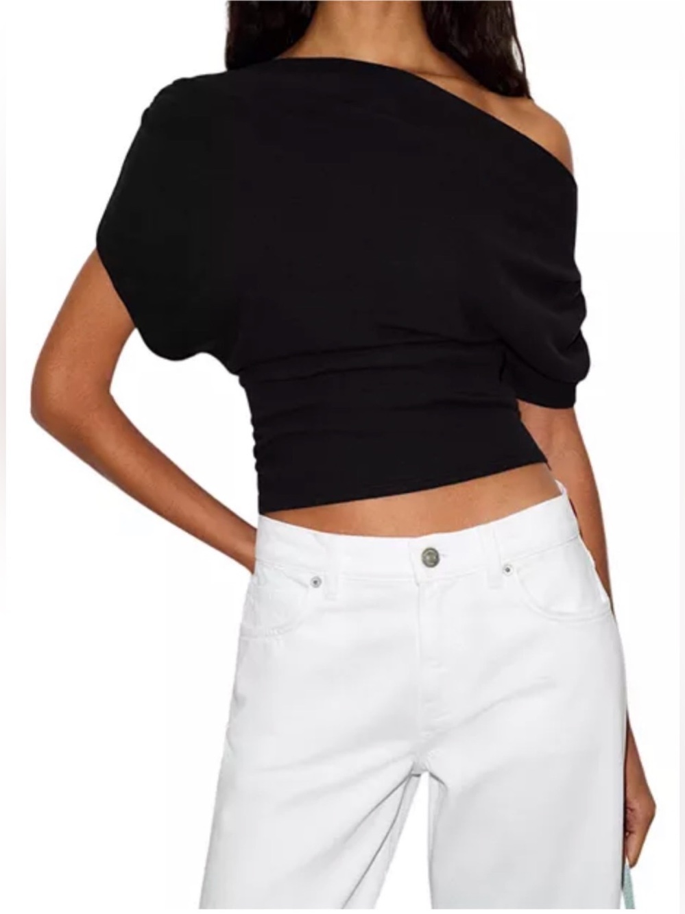 New Reformation Iris black knit top Large